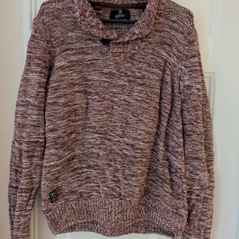 Buffalo David Bitton Burgandy Knit Sweater Large